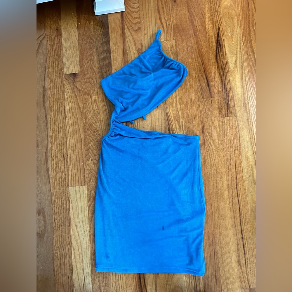 Showpo- Blue cut-out mini dress- US 6